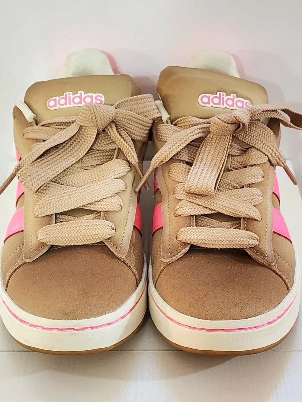Adidas Womens Grand Court Alpha Tennis Suede Sneakers Shoes